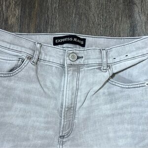 EXPRESS Light Gray Skinny Jeans for Women